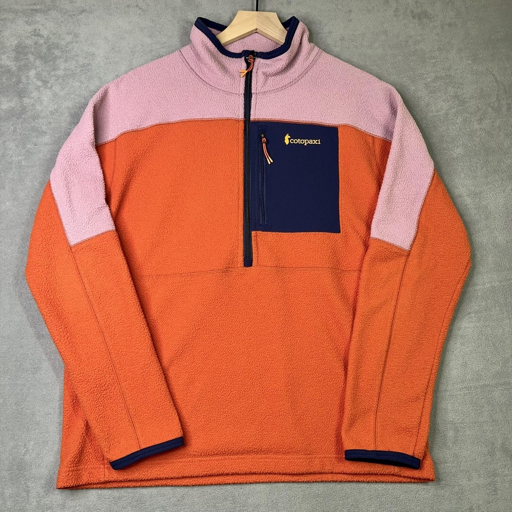 Cotopaxi Orange and Pink Fleece Pullover